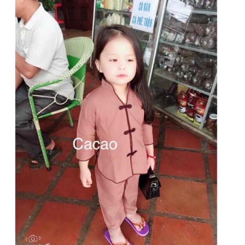 Đồ lam đi chùa 🌼🌼🌼 CỔ TÀU EM BÉ GÁI 🌻🌻😀