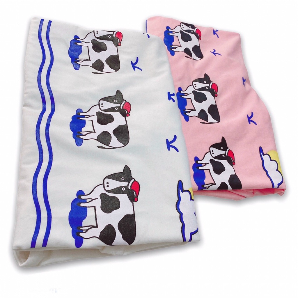 Áo Thun Tay Lỡ COWS BÒ SỮA Vải Thun Cotton Form Rộng Ulzzang Unisex