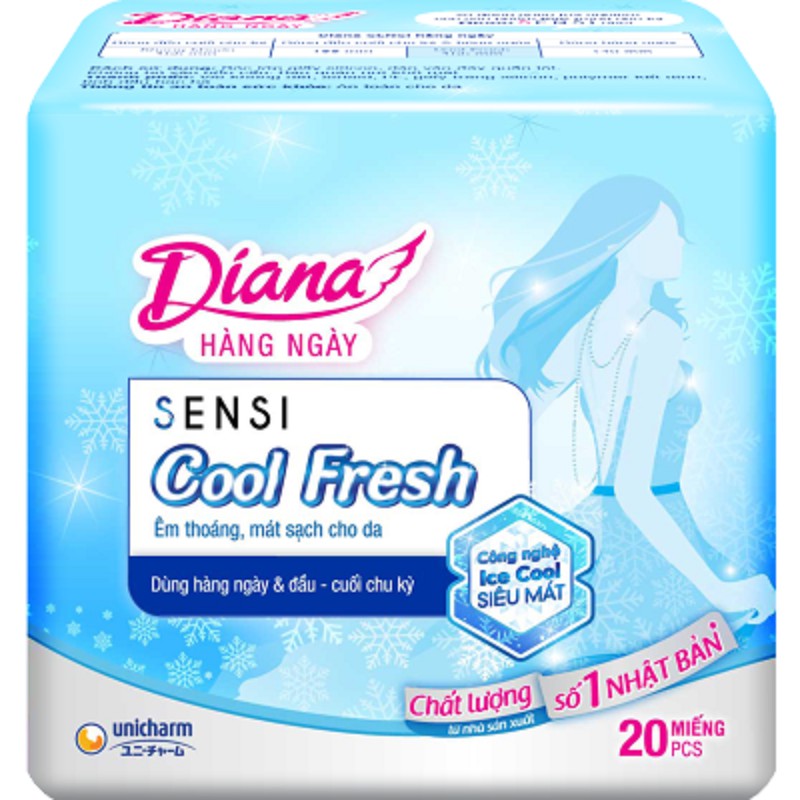 Băng Vệ Sinh Diana hàng ngày Sensi Cool Fresh (20 miếng)