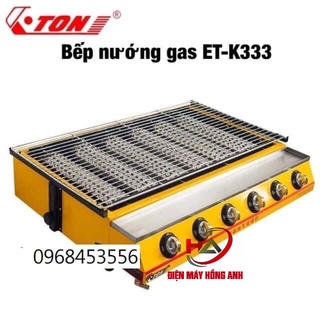 Bếp nướng gas 6họng bếp nướng bbq bằng ga 6 đầu đốt et-k333