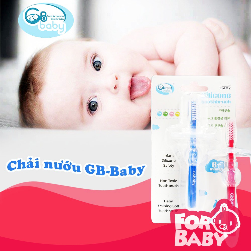 Bàn Chải Tập Đánh Răng Và Matxa Nướu Silicon GB baby