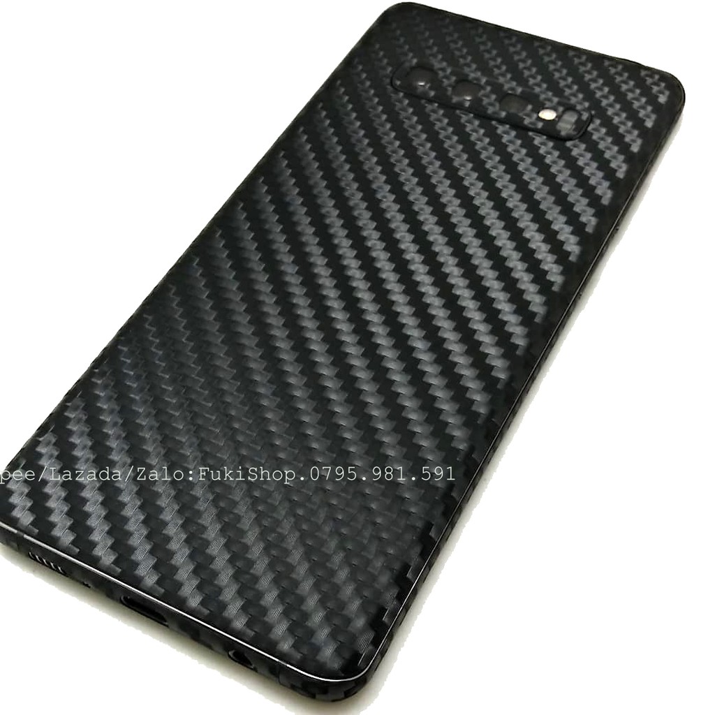 [SAMSUNG]Tấm Dán Skin mặt sau FULL VIỀN Carbon đen  A21 J7PRIME J7PRO J7+ A520 A720 A8 J710 A70 A9