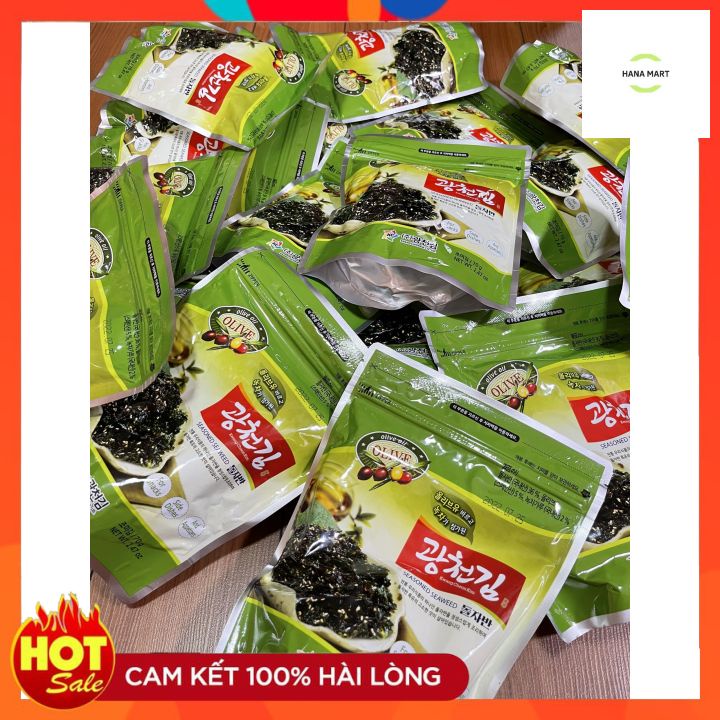 Kim vụn ăn liền Hàn Quốc có vừng rắc cơm, cháo gói 70g