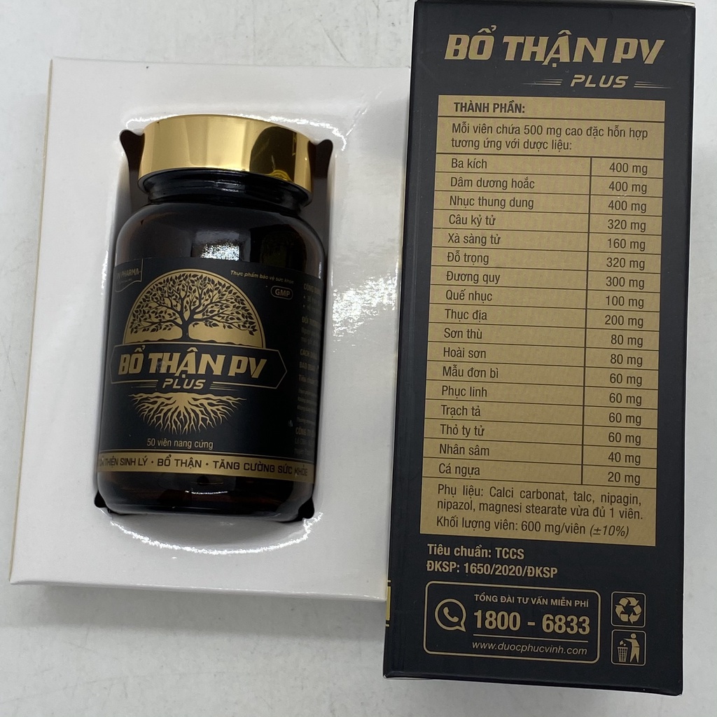 BỔ THẬN PV PLUS - Hỗ Trợ Cải Thiện Sinh Lý Nam - Lọ 50 viên