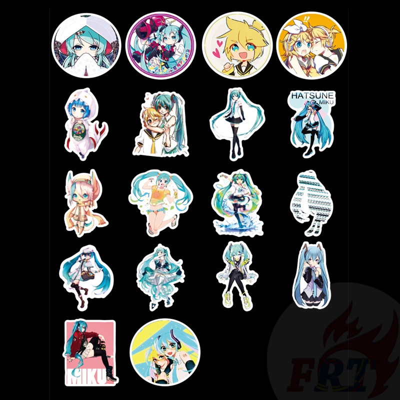 ❉ Hatsune Miku - VOCALOID Giấy và decal dán tường ❉ 50Pcs/Set Mixed Luggage Laptop Skateboard Doodle Stickers