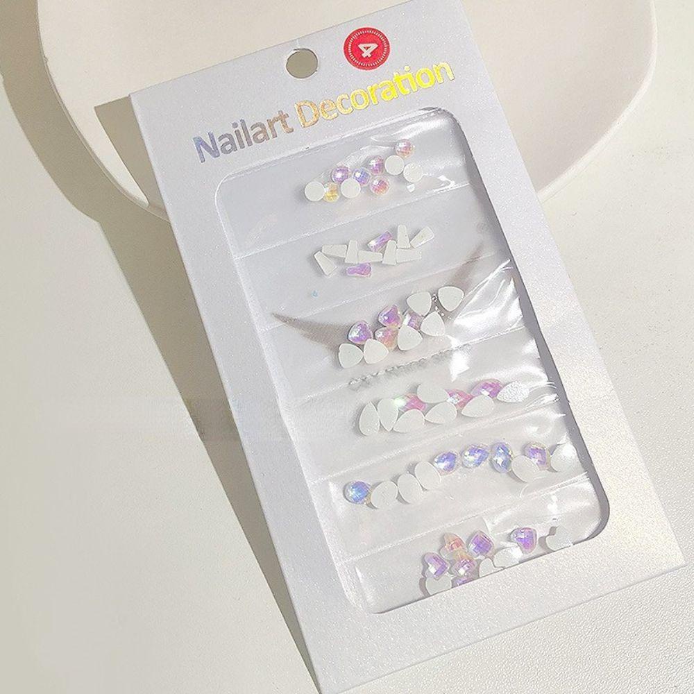 OCEANMAP Phụ Kiện Trang Trí Móng Tay 3D Hình Chữ Nhật Đế Phẳng Chuyên Dụng Cho Salon