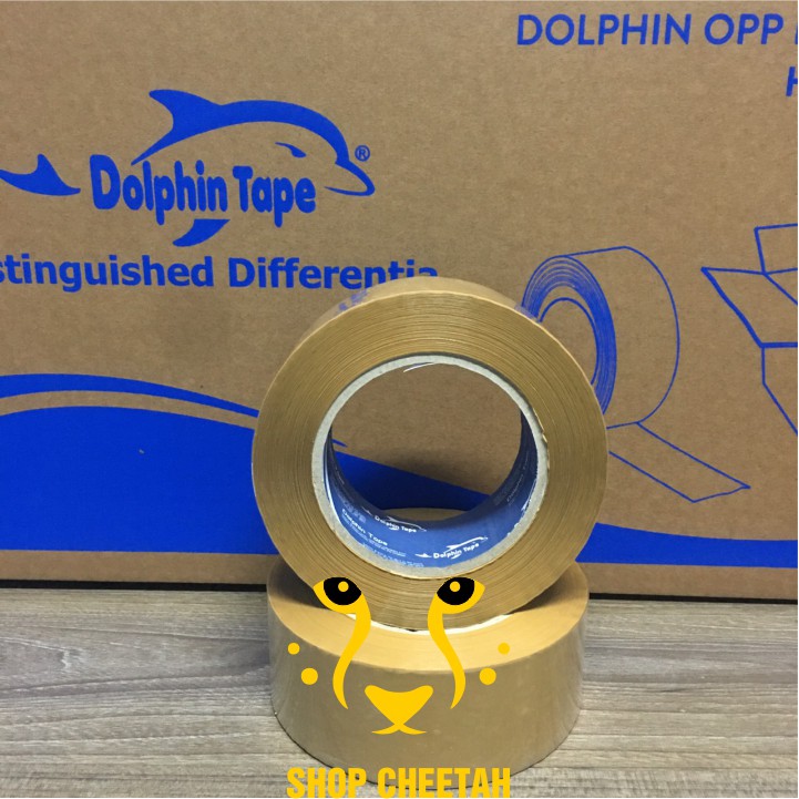 Block 6 cuộn băng dính OPP dài 150Y màu Đục – Băng dính Dolphin – Chuyên dùng cho đóng gói hàng hóa – Đóng thùng carton