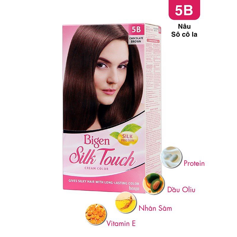 Kem Nhuộm Tóc Bigen Silk Touch #5B Nâu Sôcôla