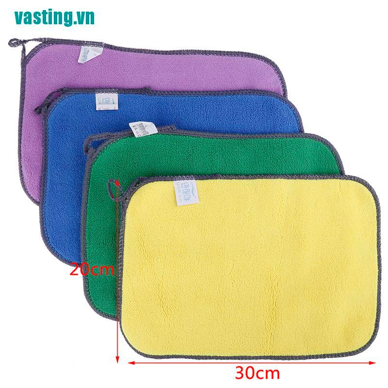 Khăn lau xe hơi vải nhung san hô mềm mại thấm hút nước tốt