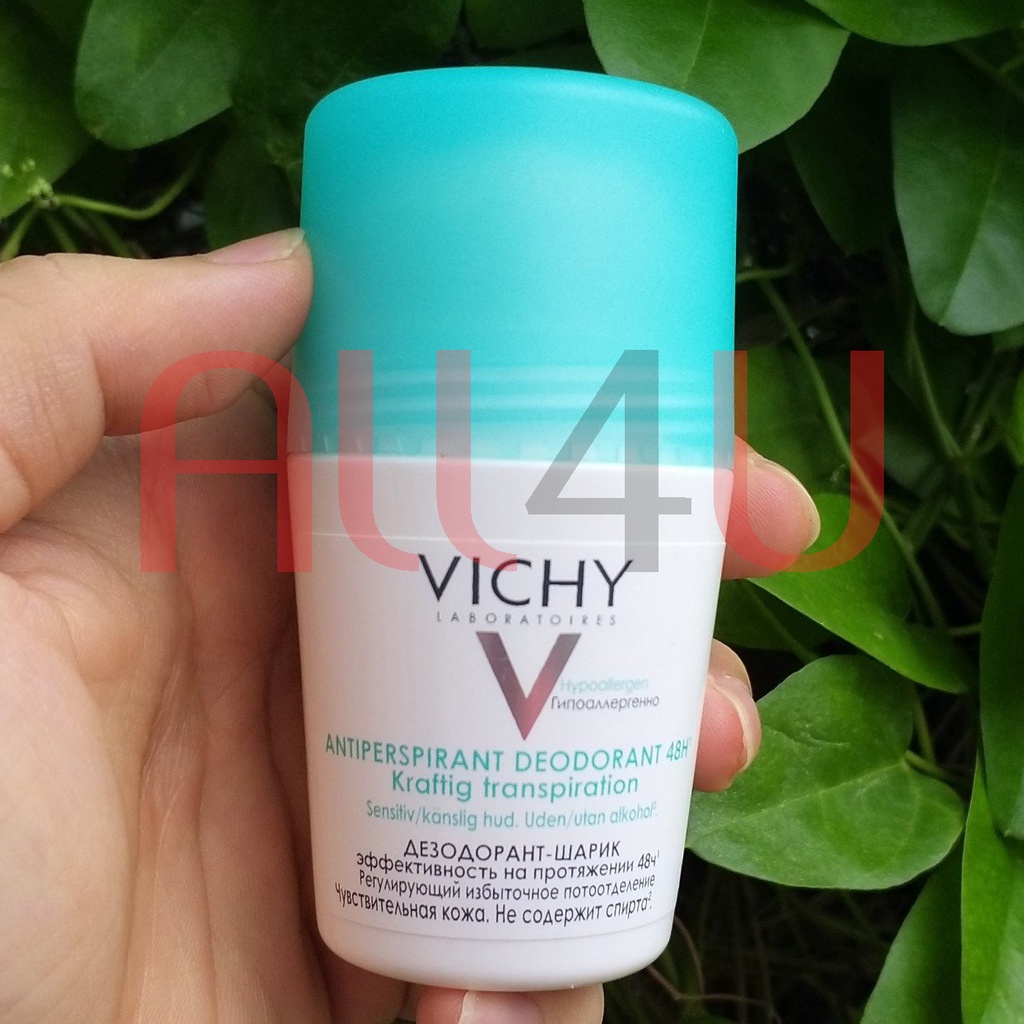 [CHÍNH HÃNG CÓ TEM] VICHY Antiperspirant Deodorant 48h 50mL - Lăn Khử Mùi Giúp Khô Thoáng 48h Cho Da Nhạy Cảm.