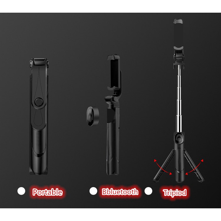 Chân máy tripod/ gậy chụp ảnh selfie Bluetooth nhỏ gọn cho điện thoại IOS Android | BigBuy360 - bigbuy360.vn