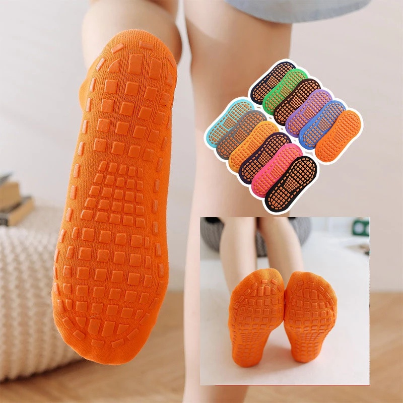 1 Pair Outdoor  Children And Adults Glue Point Anti-slip Cotton Yoga Elastic Breathable Foot Massage Socks