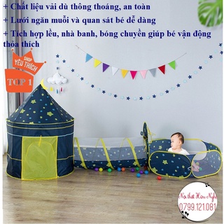 Bộ combo Lều vải,đường hầm,nhà banh cho bé [GẤP GỌN] đồ chơi trẻ em