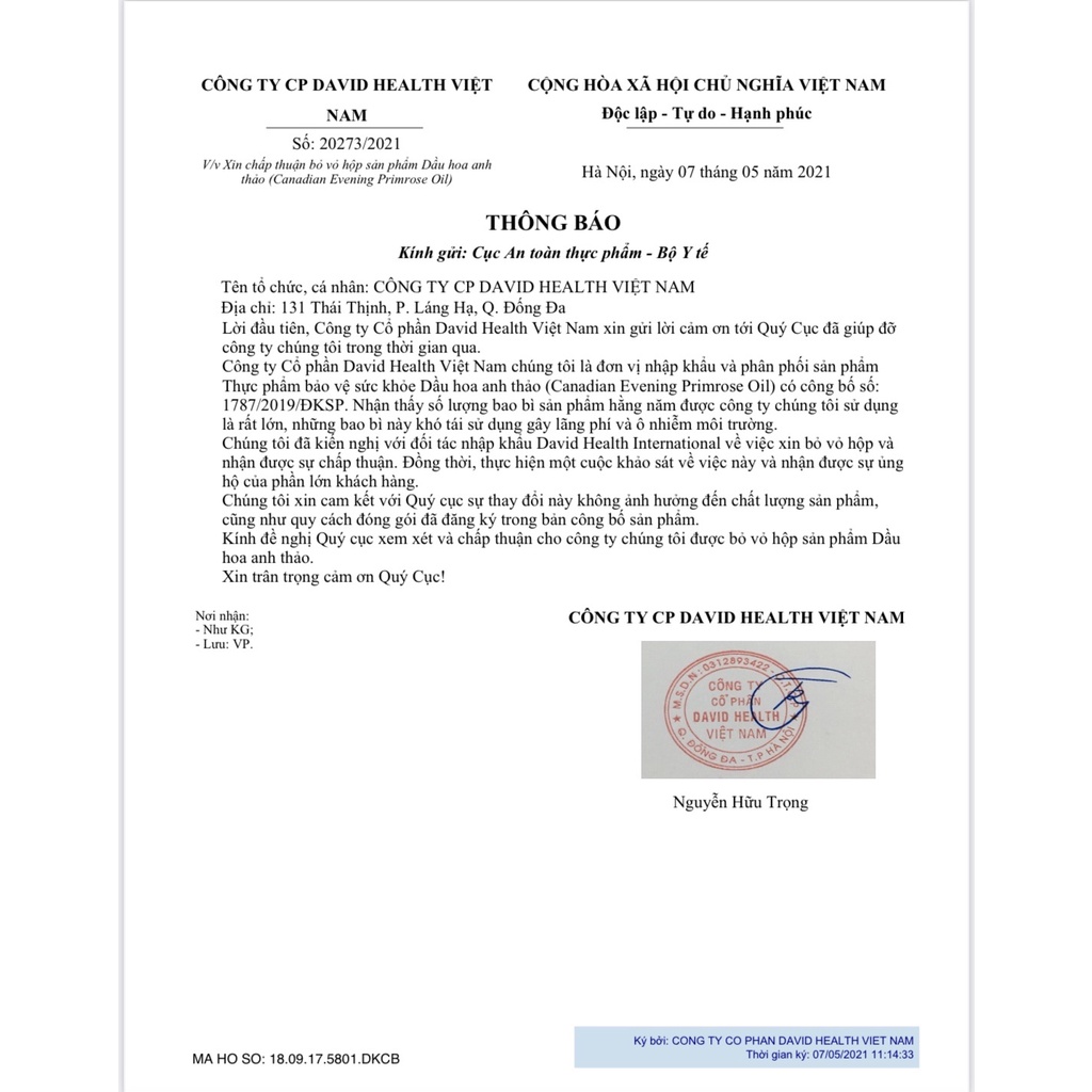 Viên Uống Dầu Hoa Anh Thảo David Health Evening Primrose, Viên Uống Nội Tiết Tố - Bevita