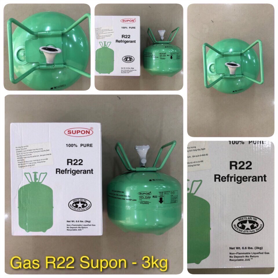 Gas lạnh - Môi chất lạnh ga R22 SUPON - FRROON loại 3kg