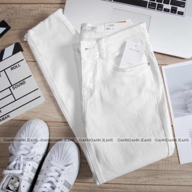 Quần jeans trắng dáng baggy | BigBuy360 - bigbuy360.vn