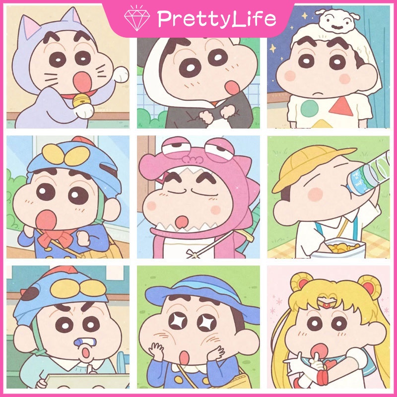 Bộ Tranh Đính Đá 5D DIY Hình Cậu Bé Bút Chì Hoạt Hình Để Trang Trí Nhà 30x30cm