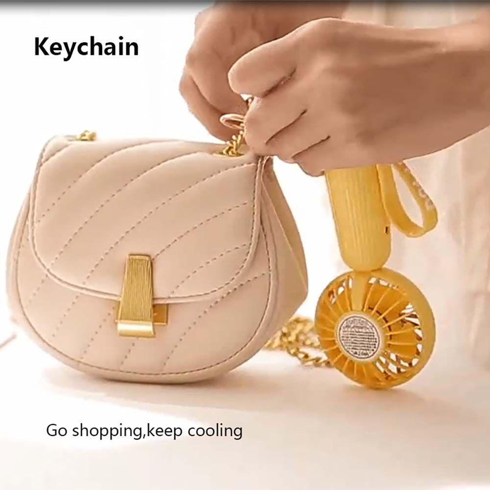 QUINTON Quạt Điện Làm Mát Cầm Tay Có Móc Khóa Không Ồn Tiện Dụng Cho Gia Đình