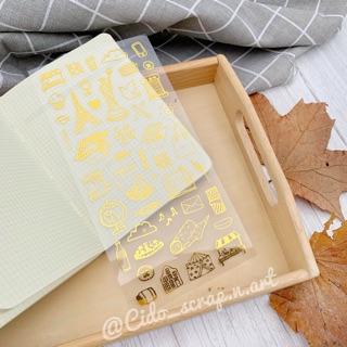 Sticker phi hành gia gold lấp lánh