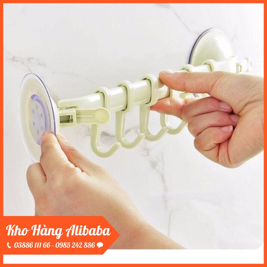 Móc Hút Chân Không Nhà Tắm 6 Móc, Nhà Bếp Siêu Chắc Chắn