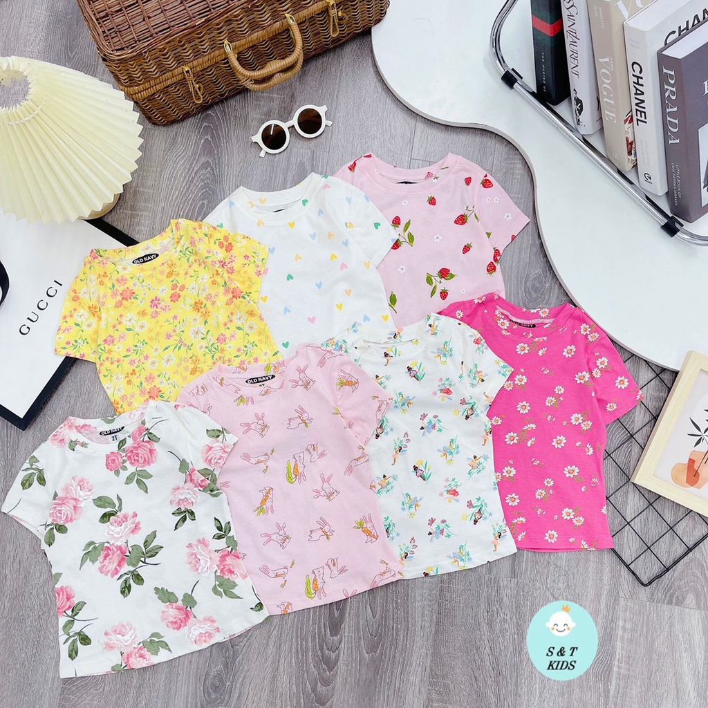 Áo phông cotton cổ tròn  cho bé gái - APCTBG