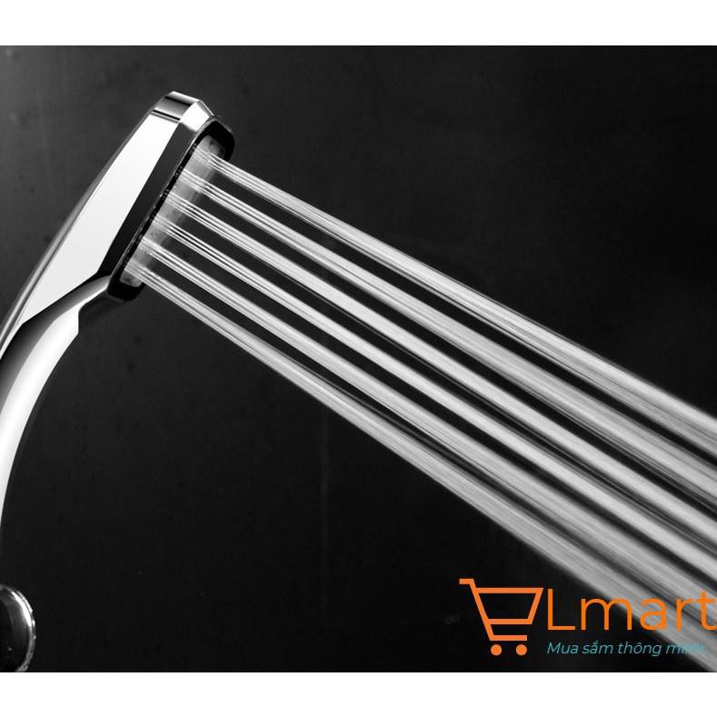 Bộ bát sen tắm tăng áp gấp 3 lần nóng lạnh chất liệu mạ Crom&amp;Niken ( Kèm dây sen Inox + Cài Sen)