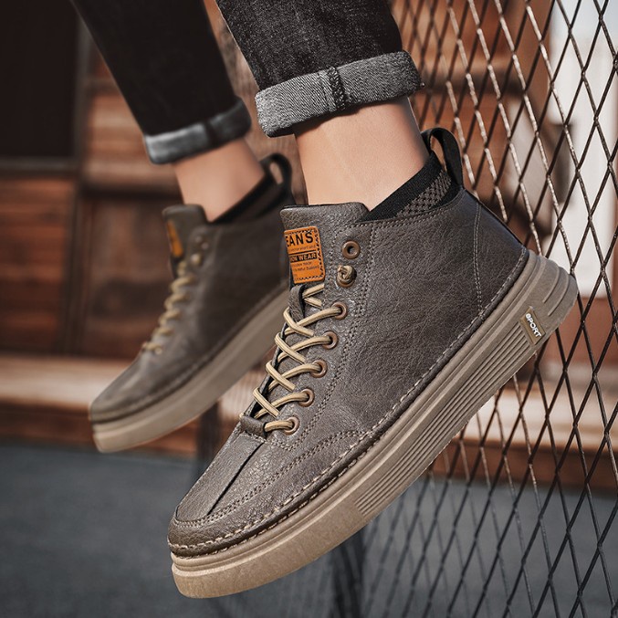 Giày boot cao cổ nam mẫu mới hot trend 2021 kiểu dáng trẻ trung, phong cách cá tính  AVI - 518