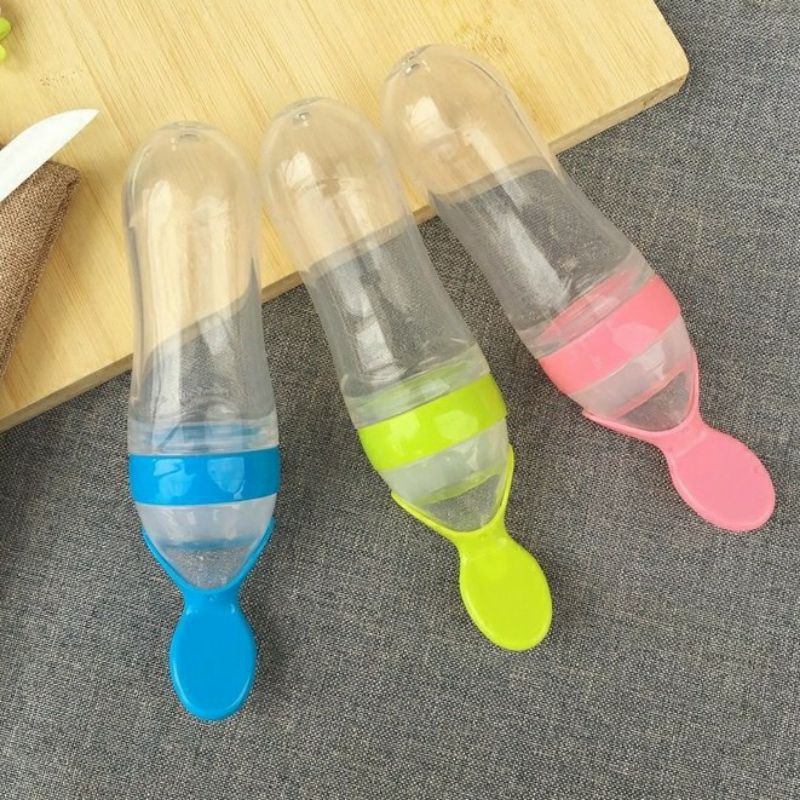 Bình thìa ăn dặm silicon cho bé