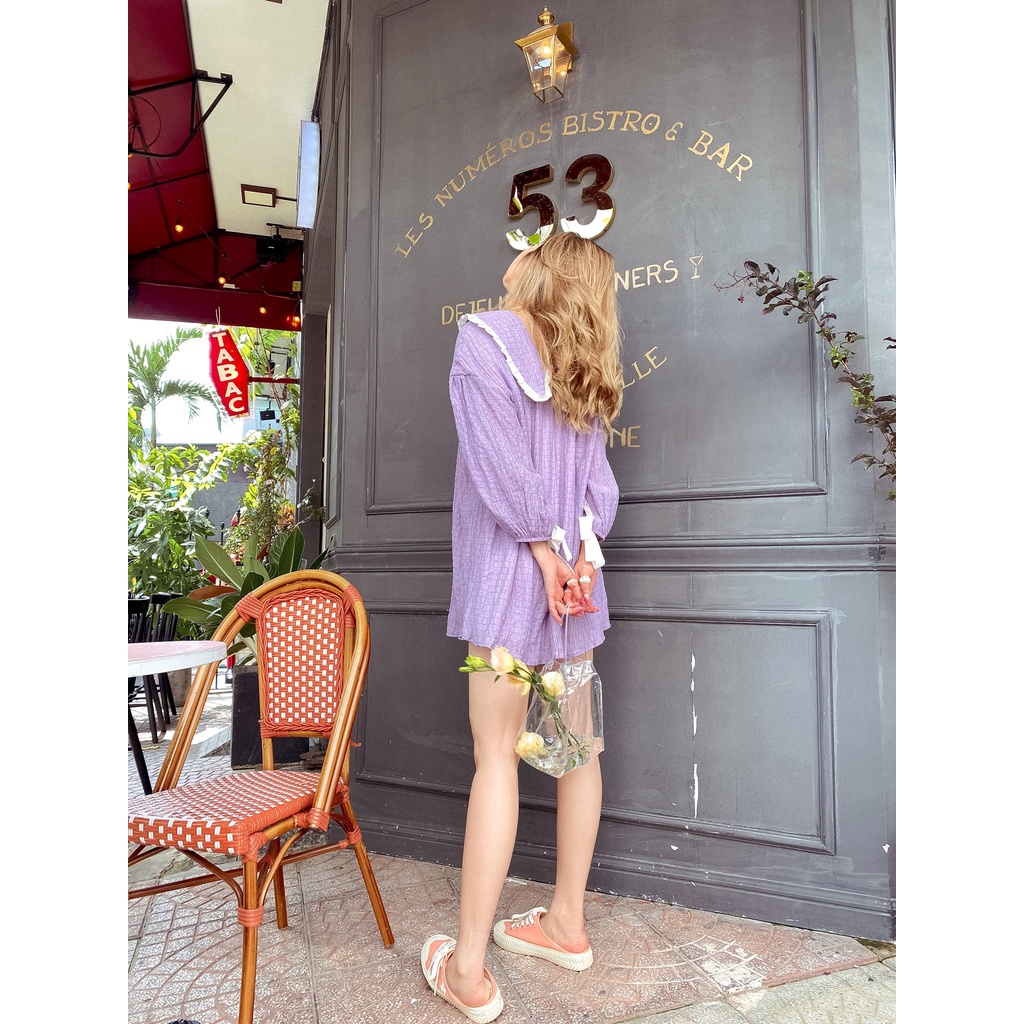 Đầm tím baby doll tay dài Bonbons Dress Gem Clothing SP060632