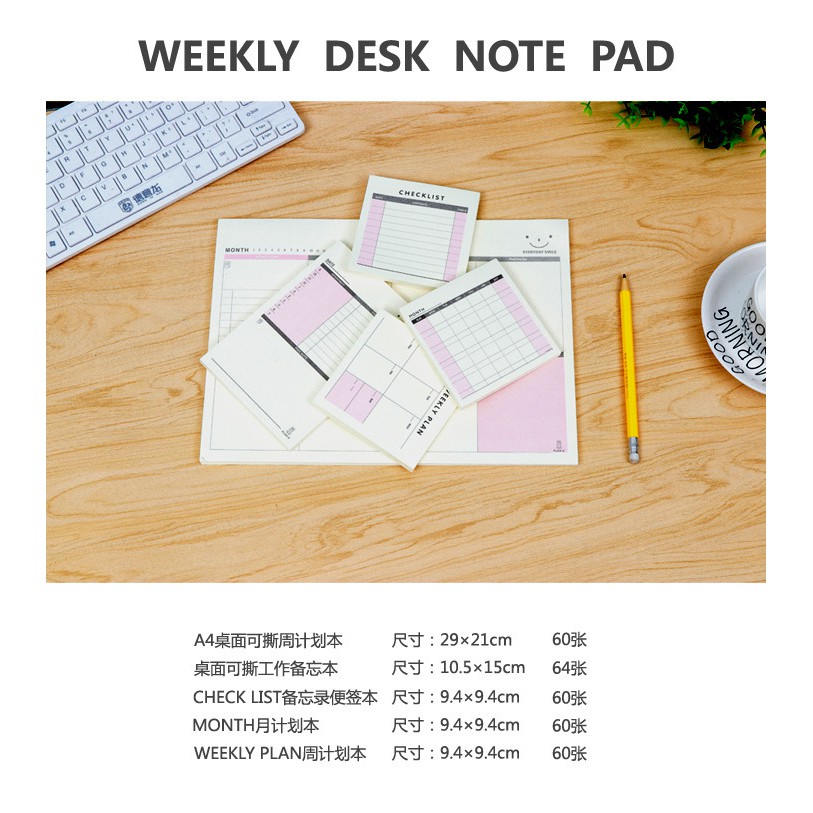 Giấy nhớ note PLAN phụ kiện văn phòng phẩm decorme