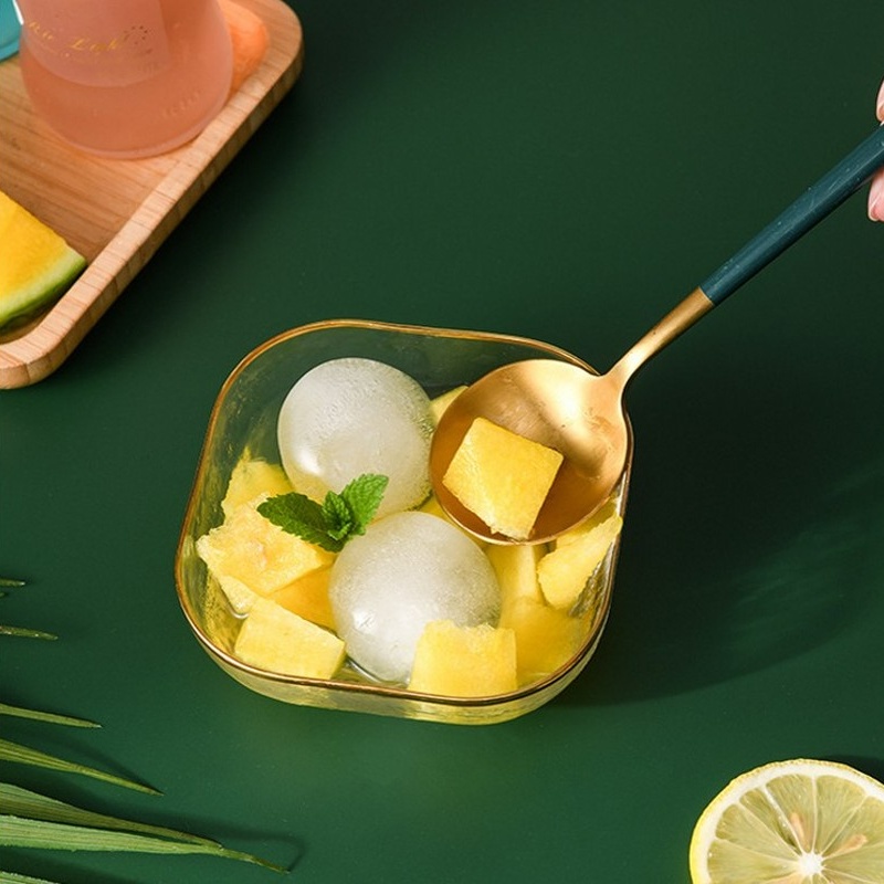 Khuôn Làm Đá / Cocktail Hình Tròn Bằng Nhựa 3 Màu Tùy Chọn DIY