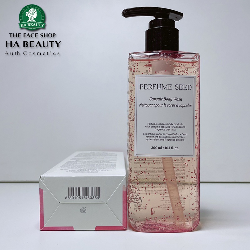 Sữa tắm dưỡng ẩm tốt trắng da thơm hương nước hoa hồng lưu hương lâu The Face Shop Perfume Seed Capsule Body Wash 300ml