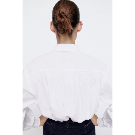 Áo sơ mi poplin ZARA AUTH SIZE M