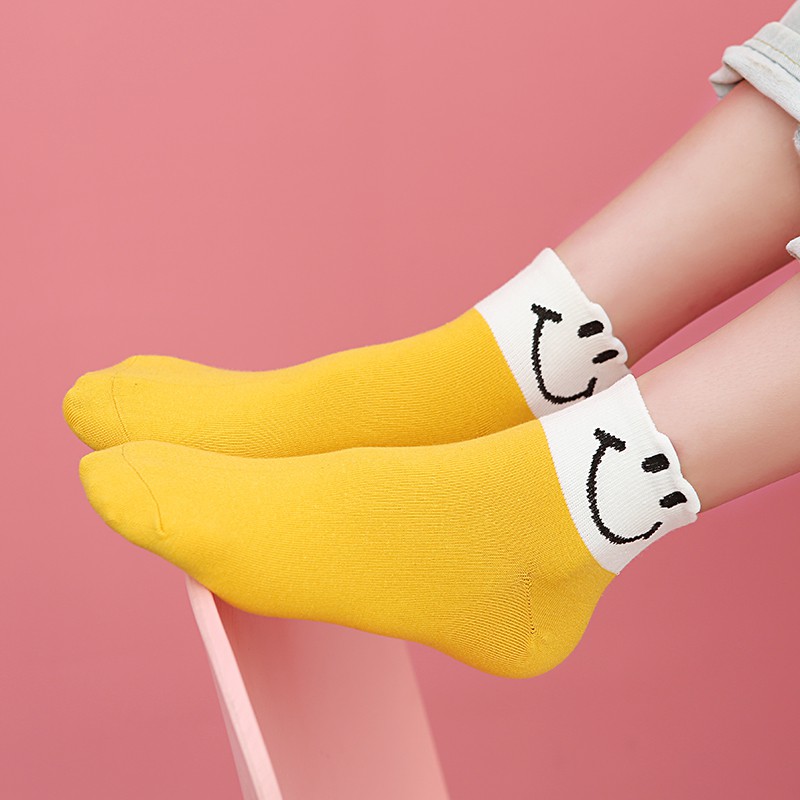 Tất cổ ngắn smile, tất dễ thương cho nữ K2W5
