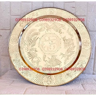 Mâm đồng 60 cm - 57cm - 52cm - trạm tứ linh nặng lắm chất liệu bằng đồng