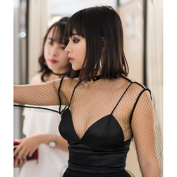 Áo lưới trong suốt áo ren xuyên thấu Quảng Chầu hàng dệt, ôm body sexy 9 kiểu mới lạ | BigBuy360 - bigbuy360.vn