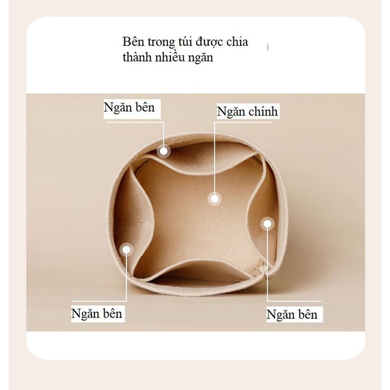 Lót/ruột túi LV CANNES giúp giữ form túi