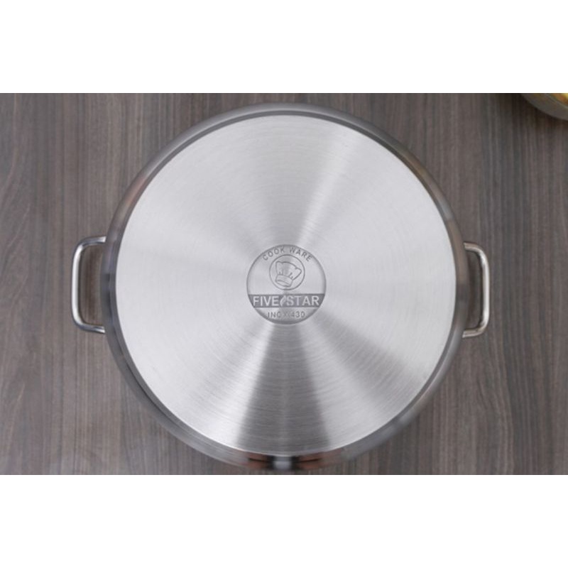 Bộ Nồi Xửng Hấp Inox five Star Size 24/26/28/30/32cm  nắp inox.
