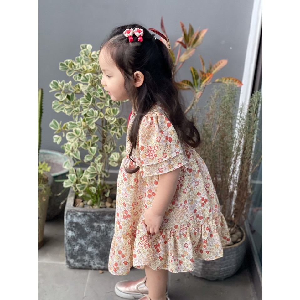 Váy Lennco voan hoa nhí ren cho bé gái