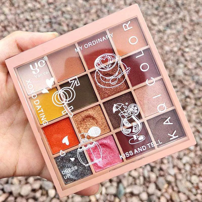 (Hàng Mới Về) Bảng Phấn Mắt 16 Màu Ánh Kim Lấp Lánh Trang Điểm Chuyên Nghiệp | BigBuy360 - bigbuy360.vn