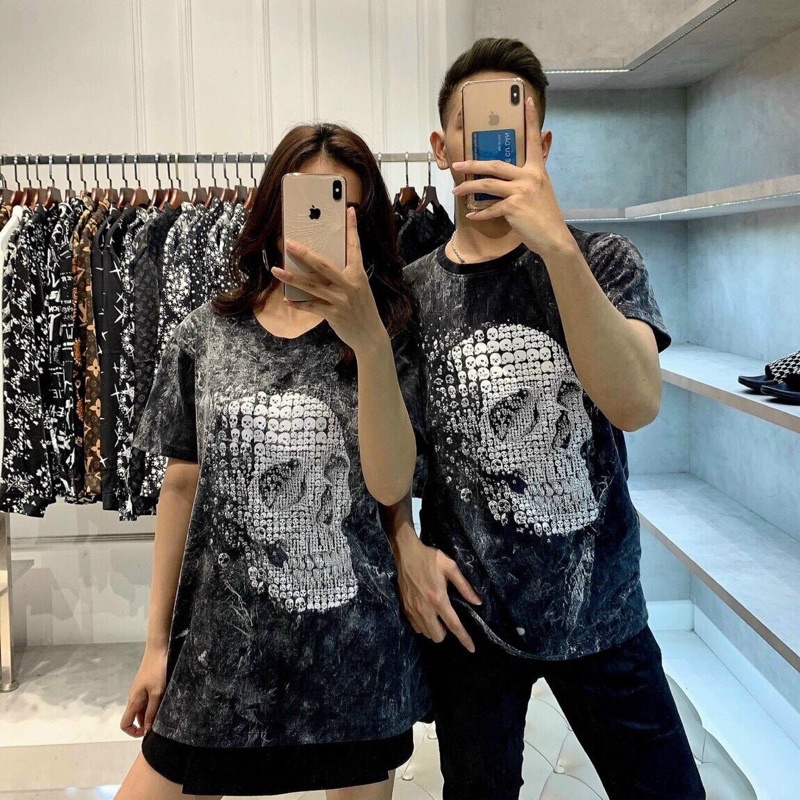 Áo thun loang thái nam nữ tay lỡ unisex
