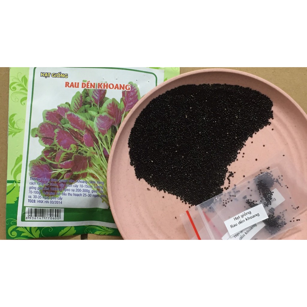 Deal 1K - 100 Hạt giống rau dền khoang (rau dền tía) - Tập làm vườn cùng Tạ Gia Trang
