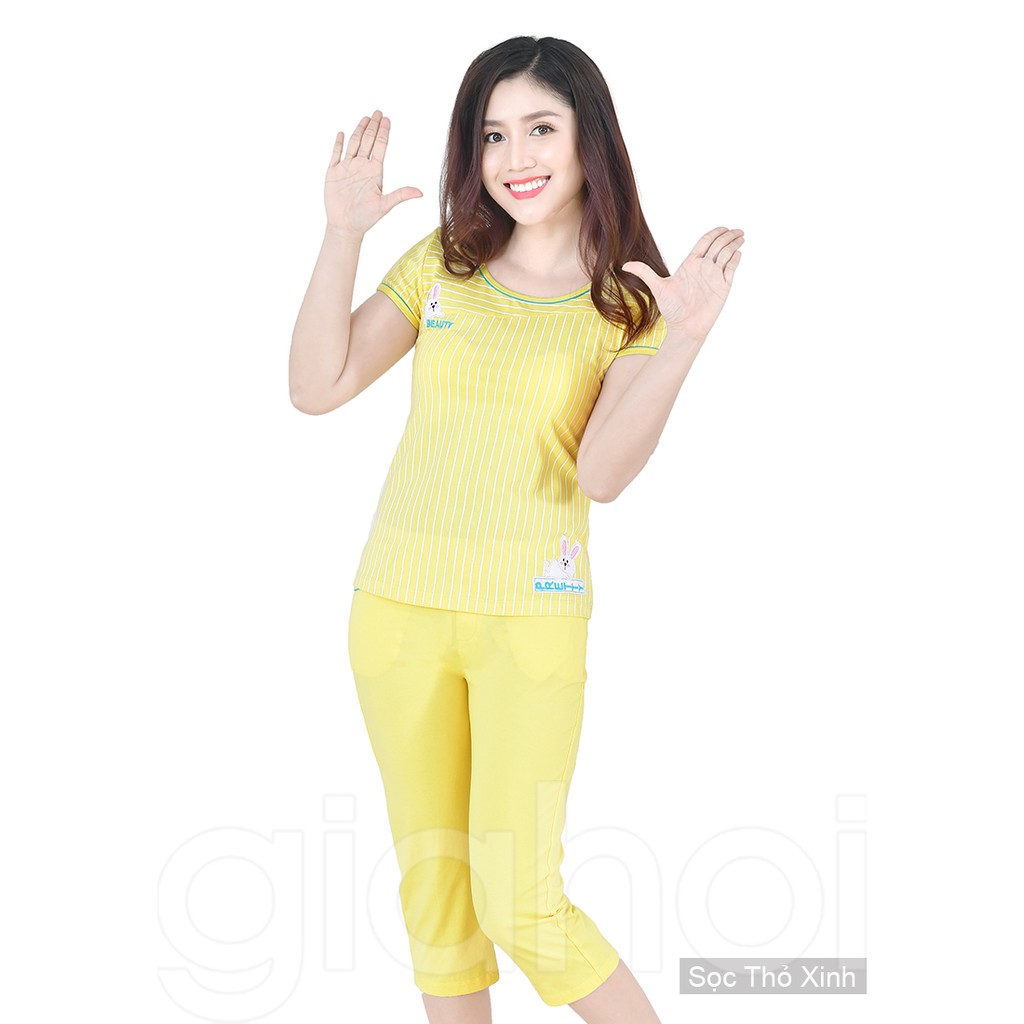 Bộ mặc nhà Gia Hồi quần lửng size M, L