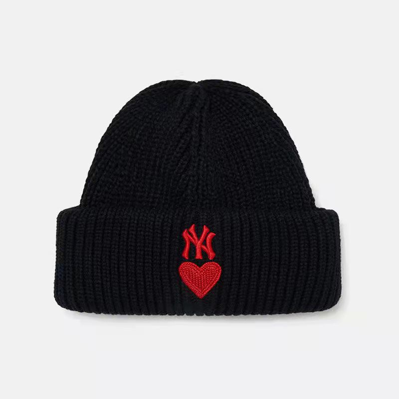 Mũ Len Beanie Thêu Hình Trái Tim ny mlb Thời Trang