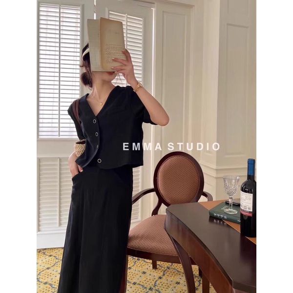 SET ÁO TAY CON + CHÂN VÁY CHỮ A STYLE HÀN QUỐC