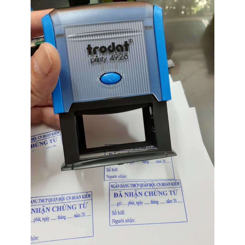 Khắc con dấu theo yêu cầu Trodat 4928 (Kích thước 33x60mm)