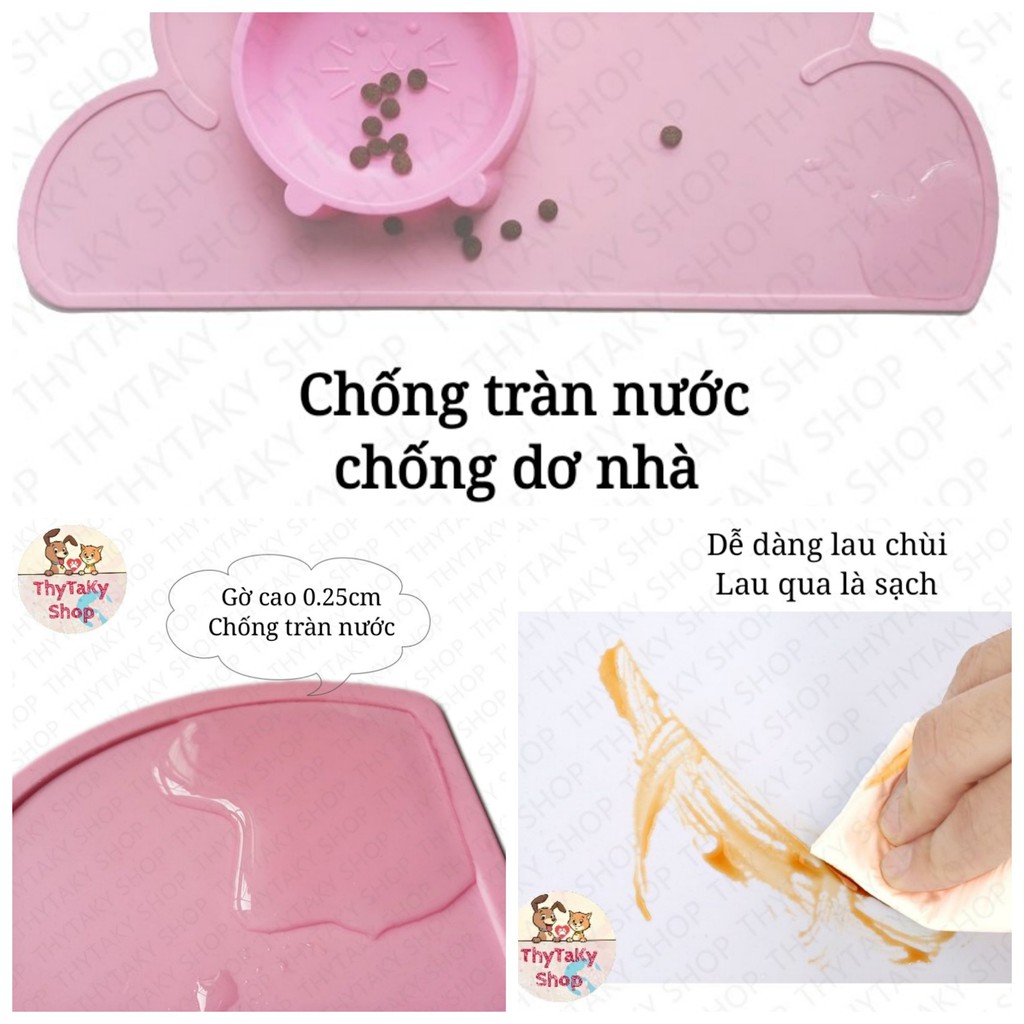 Thảm lót ăn uống chống thấm dễ lau chùi cho trẻ em / chó mèo thú cưng