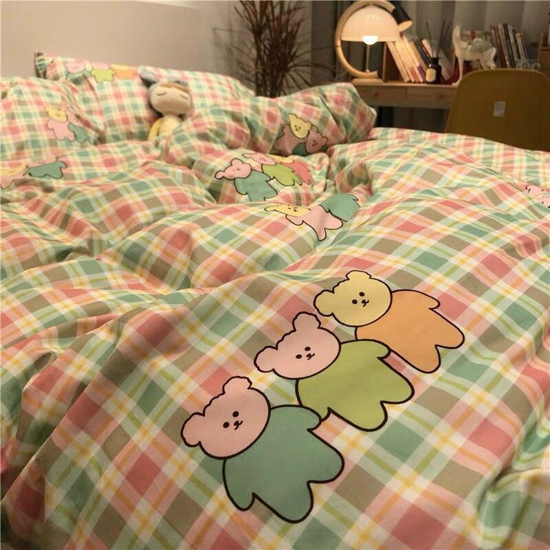 Bộ cotton poly Gấu Sắc Màu