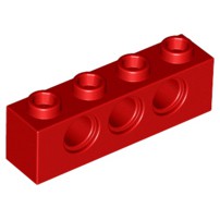 Linh phụ kiện Lego Technic Mindstorms Education NXT 4 loại 20 chiếc thanh nhựa Misc Red Bricks 2 4 6 8 Lỗ đỏ Brick Hole