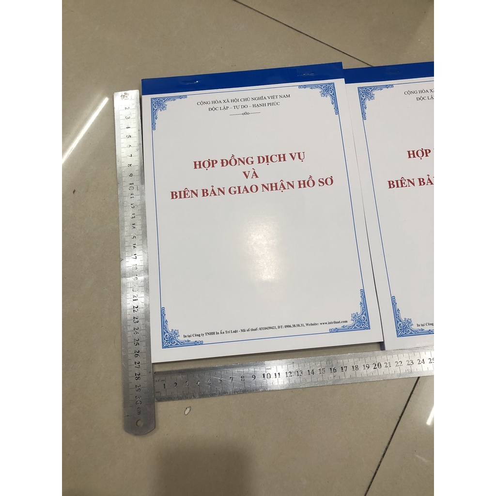 Hợp đồng dịch vụ và biên bản giao nhận hồ sơ nhà đất năm 2024